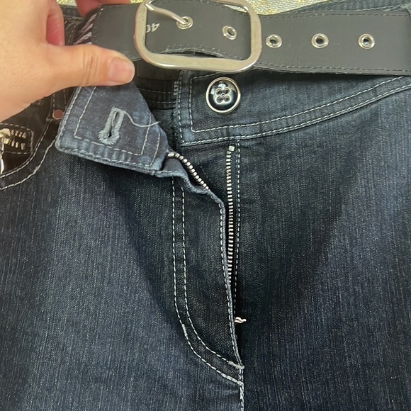 UN Jour Ailleurs Paris Dark Blue Wash Straight Woman’s Jeans Size 40 - Picture 7 of 15